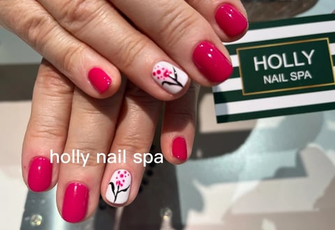 Manicure fucsia con nail art